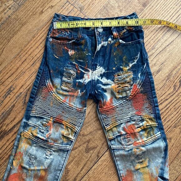 New Denim & Rivets Brush Painted Distressed Boys Jeans Size 4T - Picture 9 of 10